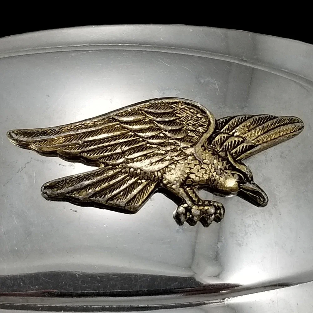 Vintage Bald Eagle Belt Buckle‎ Silver Tone Gold Finish Western Accessory